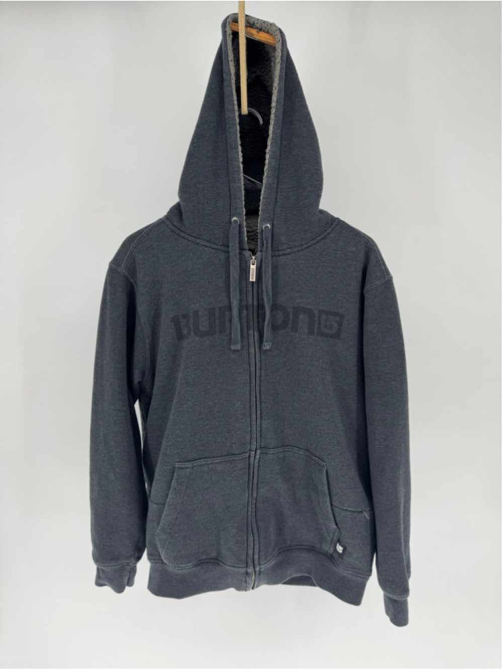 Burton Men’s Charcoal Gray Full-Zip Hoodie Medium